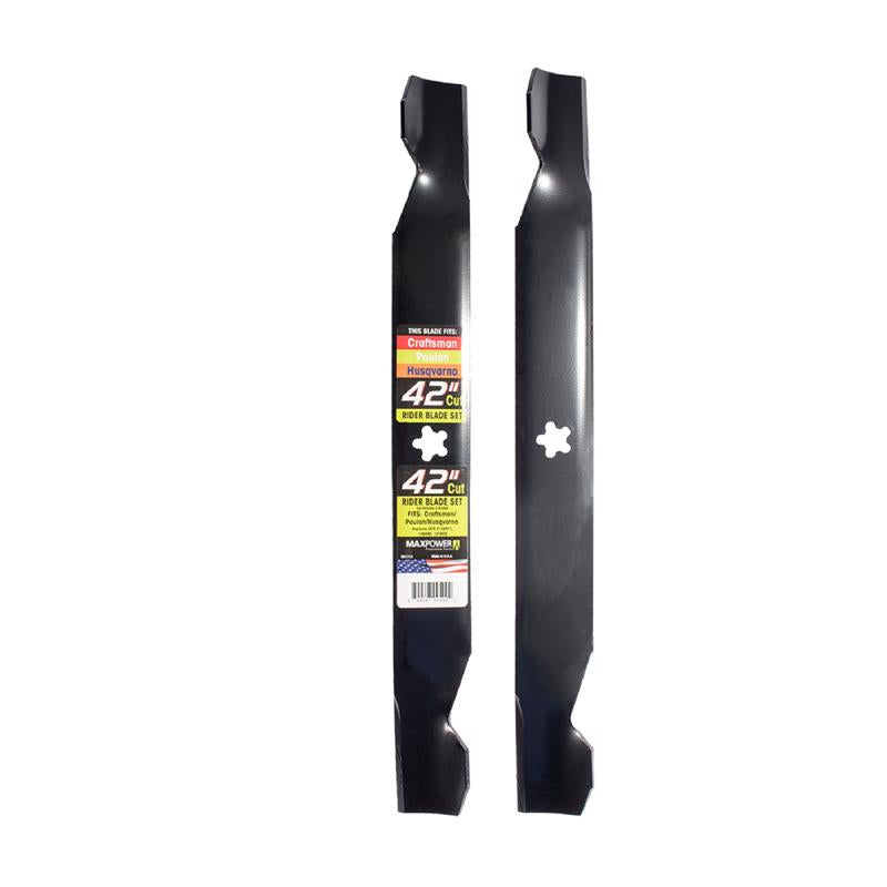 ROTARY CORP, MaxPower 42 in. Standard Mower Blade Set For Riding Mowers 2 pk