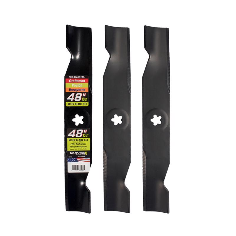 ROTARY CORP, MaxPower 5-Point Star Mower High-Lift Blade Set For Riding Mowers 16-5/8 in. L