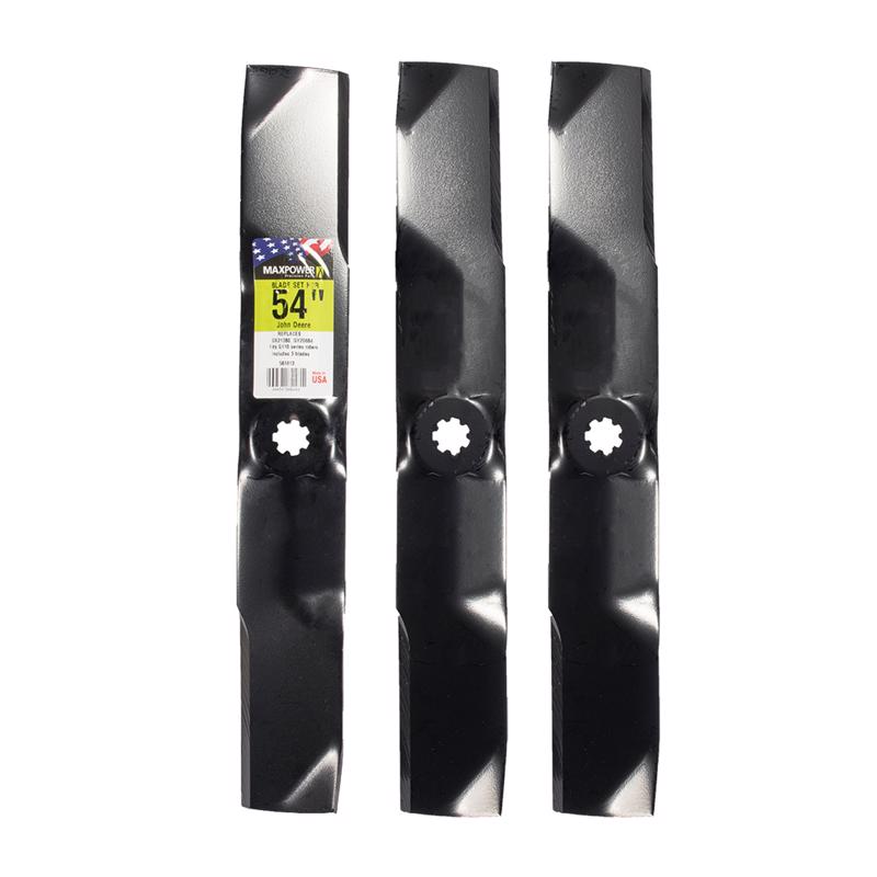 ROTARY CORP, MaxPower 54 in. Standard Mower Blade Set For Riding Mowers 3 pk