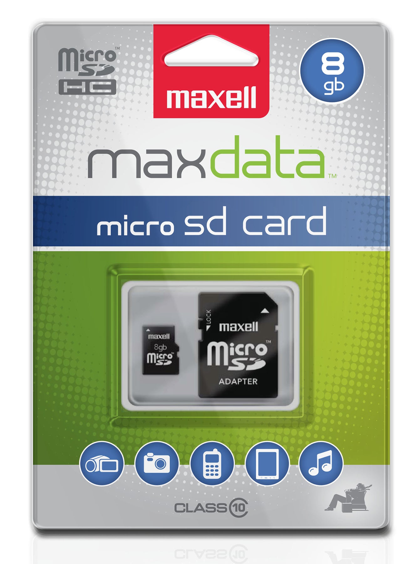 Maxell, Maxell 502302 8 Gb Class 10 Maxdata Micro Sd Card With Adapter