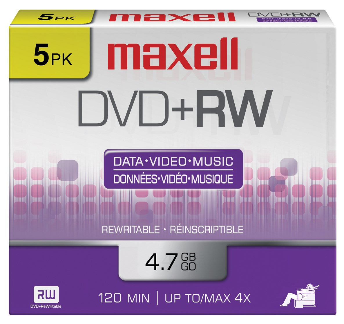 Maxell, Maxell 634045 Disques DVD+RW 5 pièces