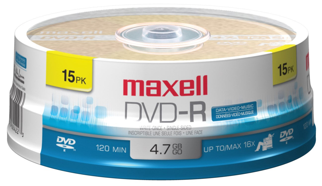 Maxell, Maxell 638006 Disques Dvd-R 15 pièces