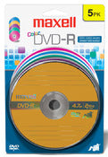 Maxell, Maxell 638033 Dvd-R couleur assortie 5 pièces