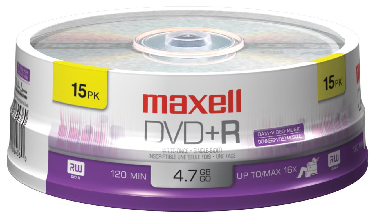 Maxell, Maxell 639008 Disques Dvd+R 15 pièces