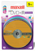 Maxell, Maxell 639031 DVD+R couleur assortie 5 pièces