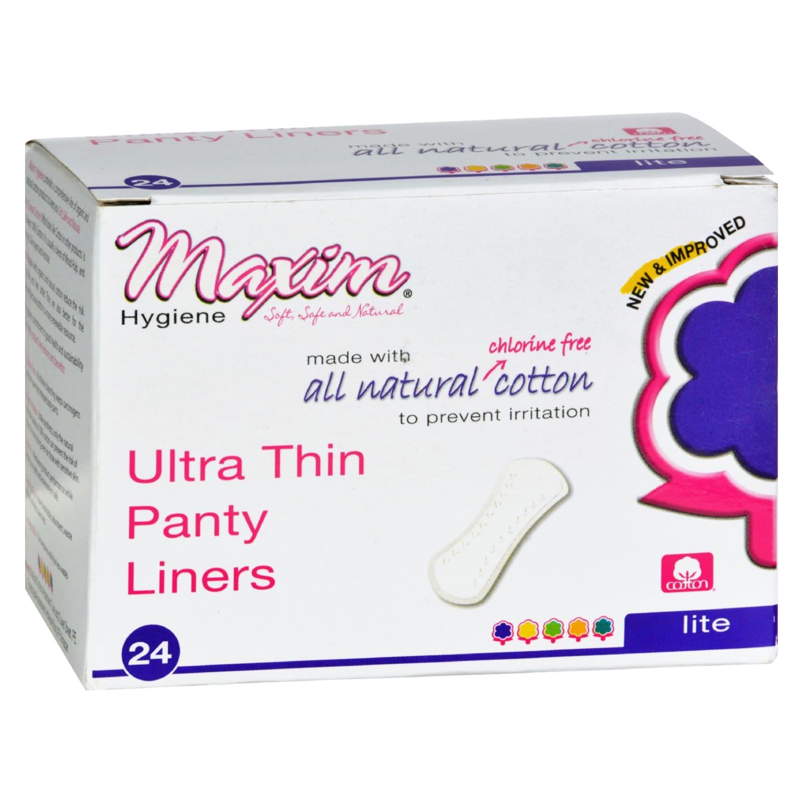 Maxim Hygiene Products, Maxim Hygiene Protège-slips en coton ultra-mince Light Days - 24 serviettes hygiéniques
