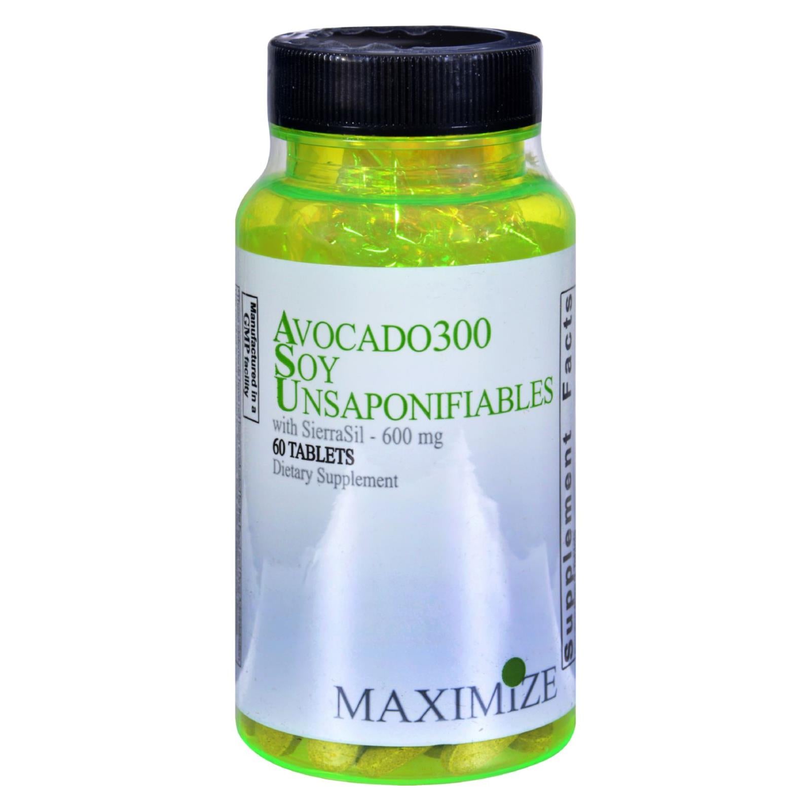Maximum International, Maximum International Avocado 300 Soy Unsaponifiables with SierraSil - 600 mg - 60 Comprimés