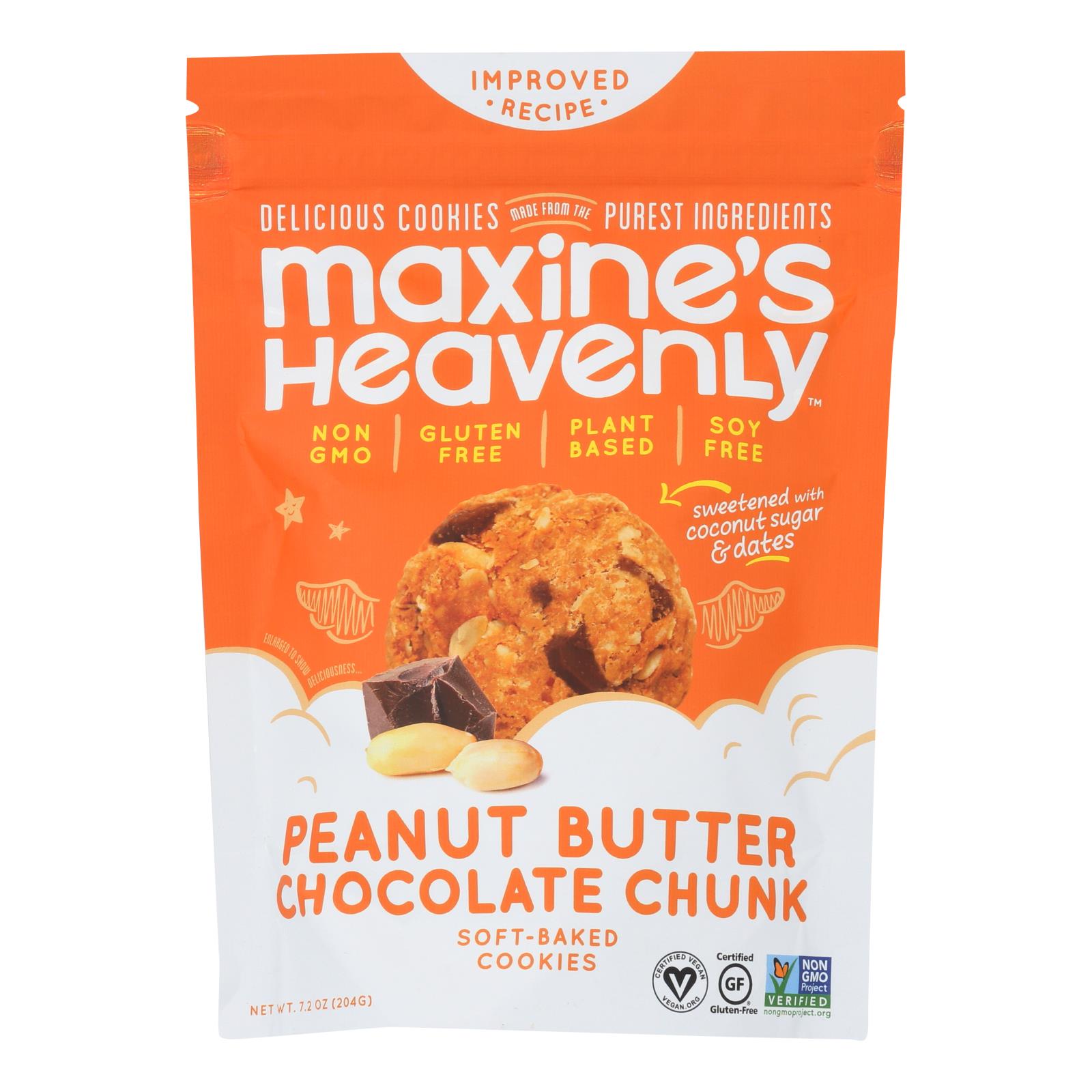 Maxine's Heavenly, Maxine's Heavenly - Biscuits au beurre d'arachide et au chocolat - Caisse de 8 - 7.2 OZ (paquet de 8)