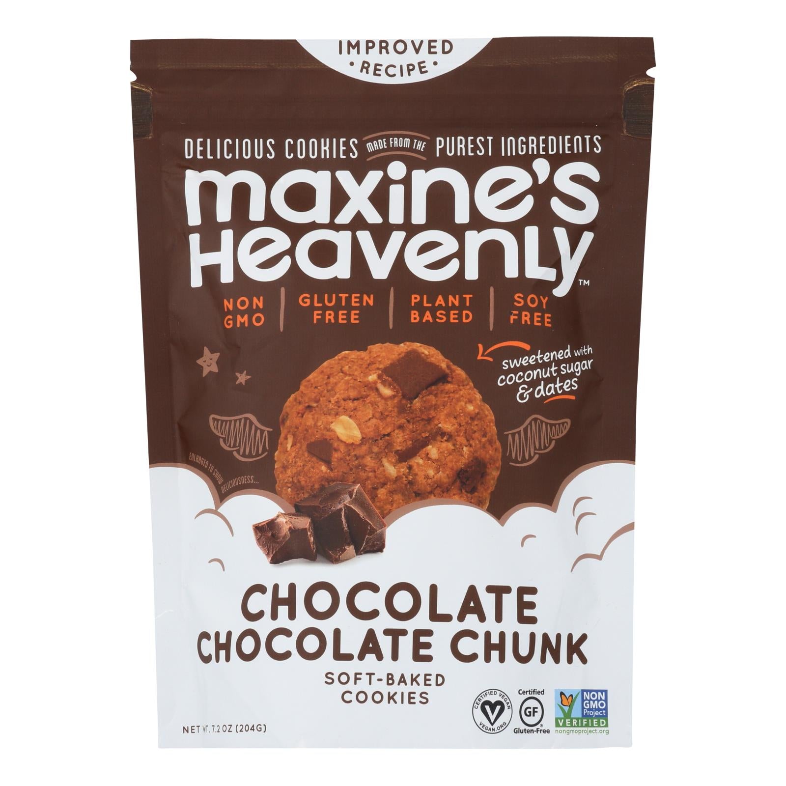 Le paradis de Maxine, Maxine's Heavenly - Biscuits au chocolat et aux morceaux de chocolat - Caisse de 8-7.2 OZ (paquet de 8)