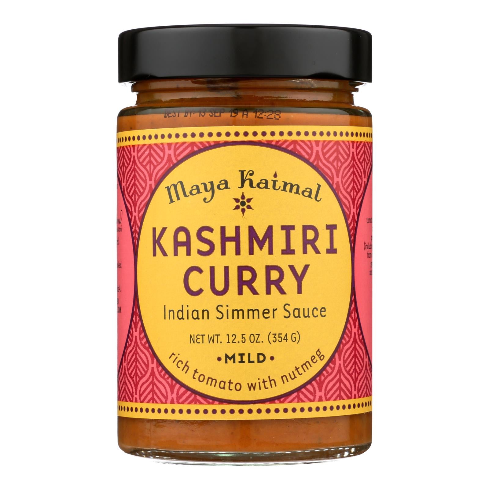 Maya Kaimal, Maya Kaimal Indian Simmer Sauce Kashmiri Curry - Carton de 6 - 12.5 oz. (Pack de 6)