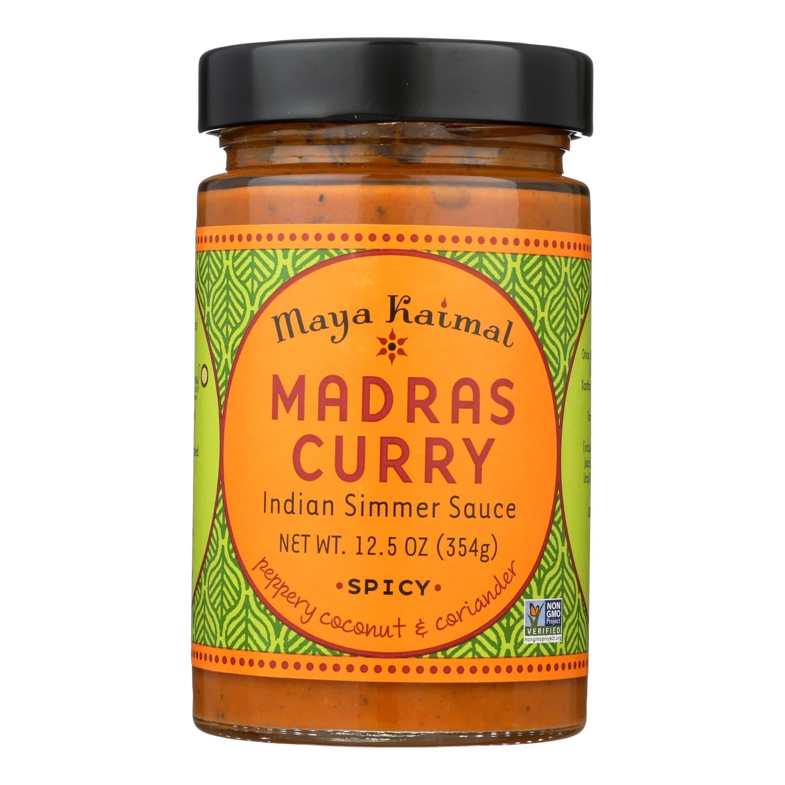 Maya Kaimal, Maya Kaimal Madras Curry Simmer Sauce - Caisse de 6 - 12.5 oz (Pack de 6)