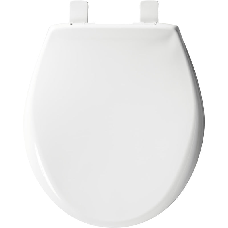 BEMIS MANUFACTURING CO, Mayfair by Bemis Affinity Siège de toilette rond en plastique blanc à fermeture lente