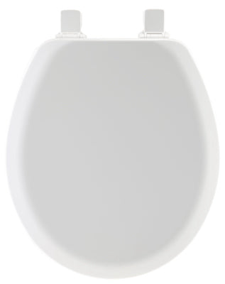 BEMIS MANUFACTURING CO, Mayfair by Bemis Cameron Siège de toilette rond en bois émaillé blanc