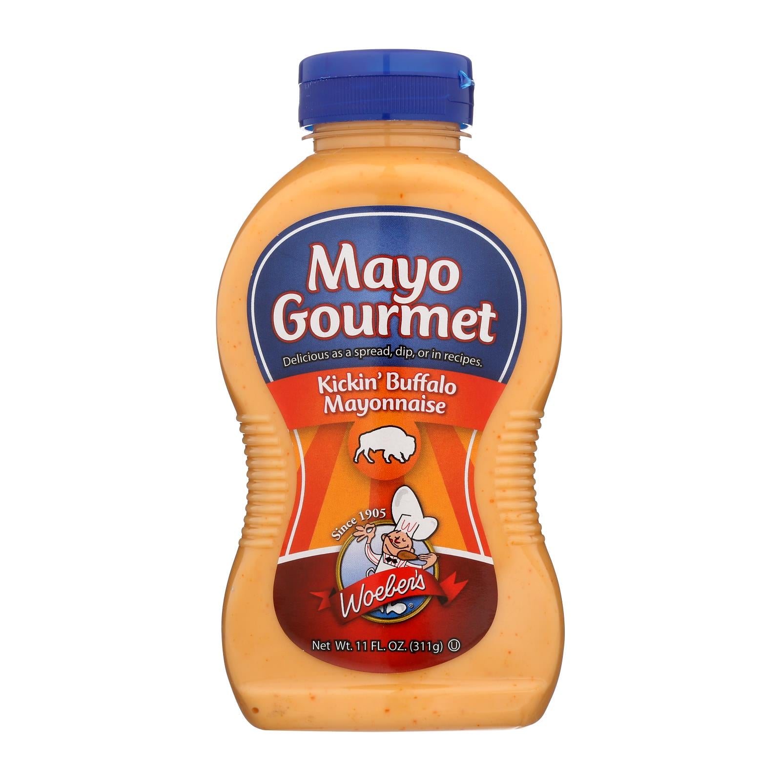 Mayo Gourmet, Mayo Gourmet - Mayonnaise à l'ail grillé - Carton de 6 - 11 oz (Pack de 6)