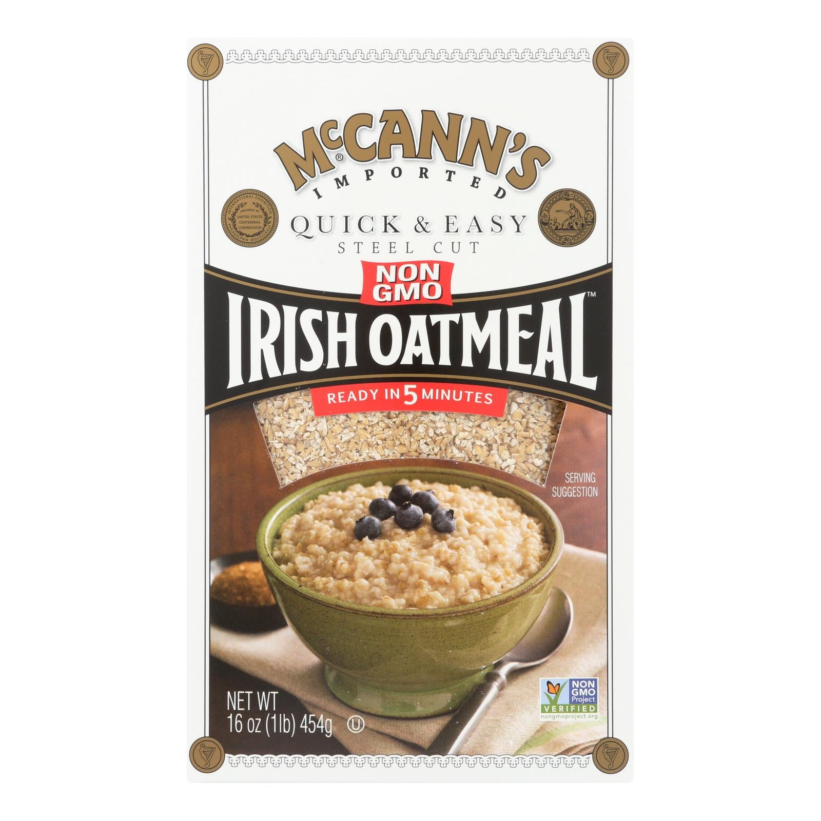 Gruau d'avoine irlandais Mccann's, McCann's Irish Oatmeal Quick Easy Irish Oatmeal - Caisse de 12 - 16 oz (paquet de 12)