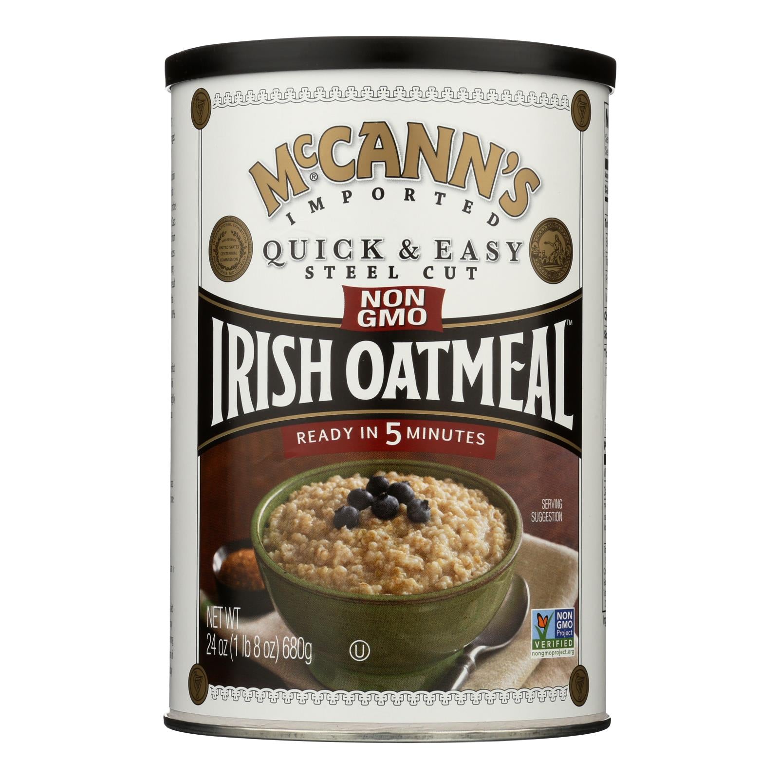 Gruau d'avoine irlandais Mccann's, McCann's Irish Oatmeal Quick and Easy Steel Cut - Caisse de 12 - 24 oz (paquet de 12)