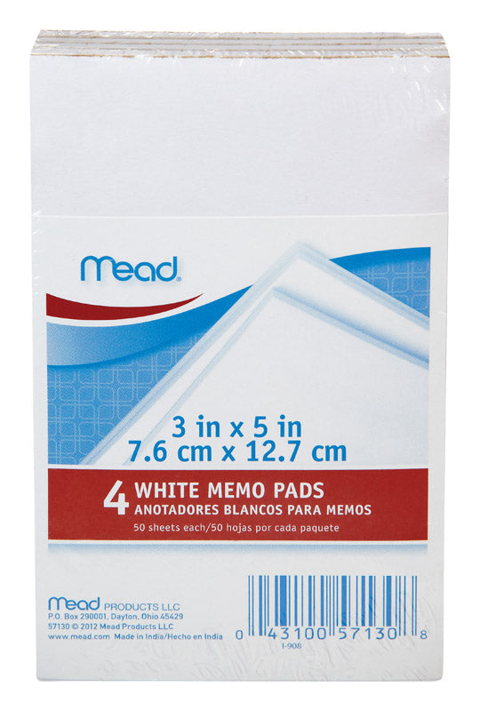 MeadWestvaco, Mead 3 in. L x 5 po. L Bloc-notes 50 (paquet de 12)