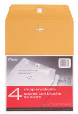 MeadWestvaco, Mead 9 in. W x 12 in. L Autres enveloppes brunes 4 pk (paquet de 12)