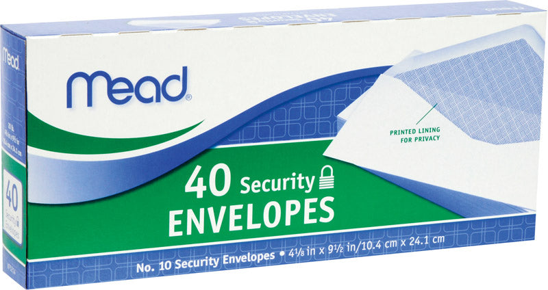MeadWestvaco, Mead 9.5 in. L x 4.12 in. L No. 10 Enveloppes blanches (paquet de 24)