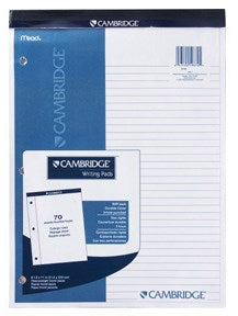 MeadWestvaco, MeadWestvaco 59872 8-1/2" X 11" Blanc Cambridge® bloc-notes à dos rigide