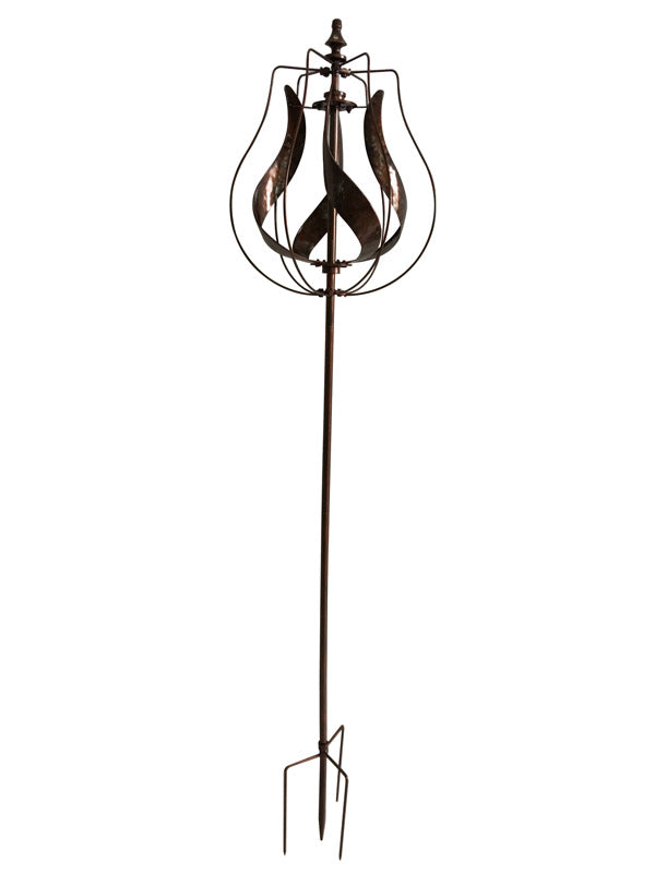ACE TRADING - EVERGREEN DECOR, Meadowcreek Iron Bronze 64 in. H Tulip Outdoor Spinner