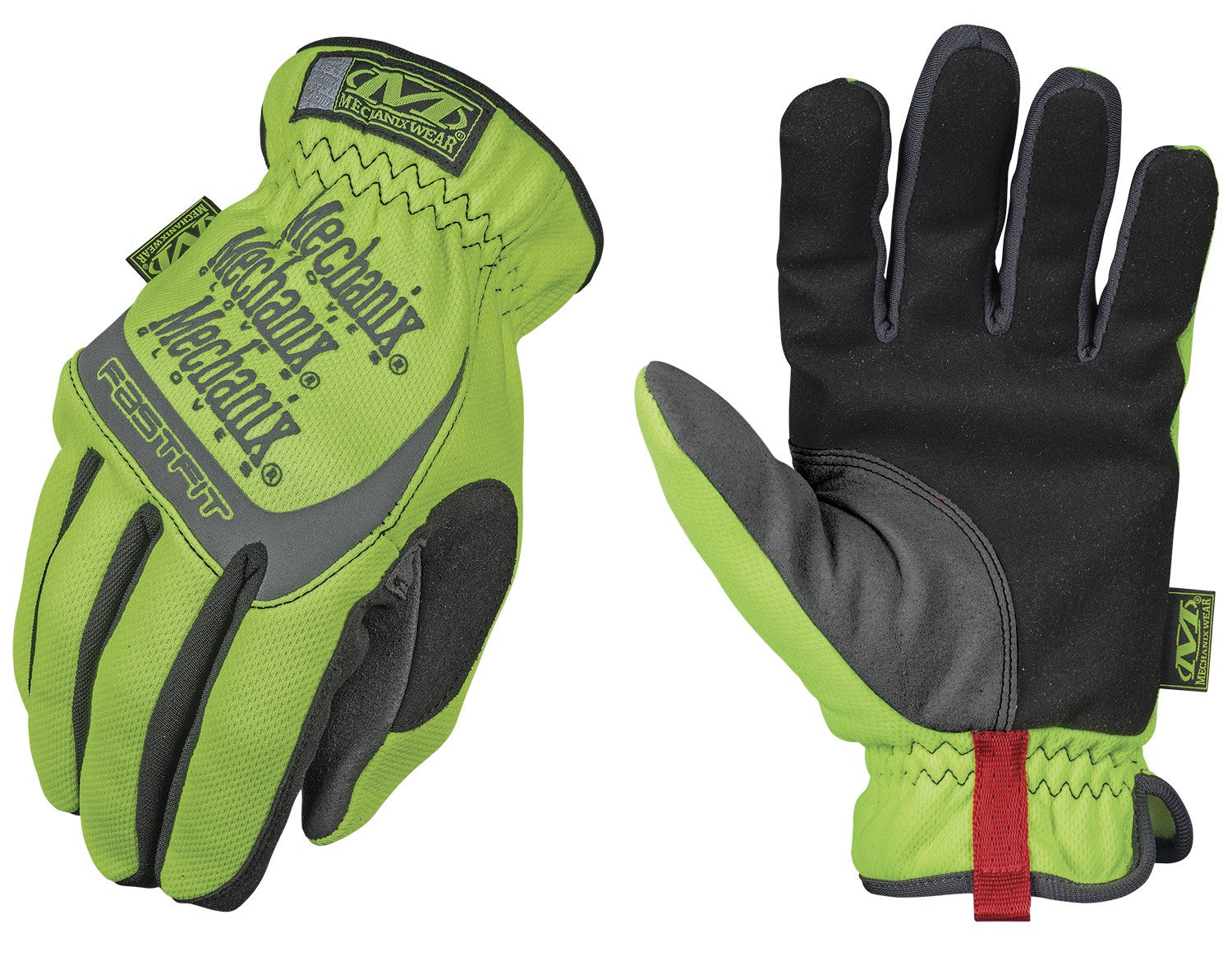 Mechanix Wear, Mechanix Wear FastFit Full Finger Work Gloves Fluorescent Yellow L 1 paire
