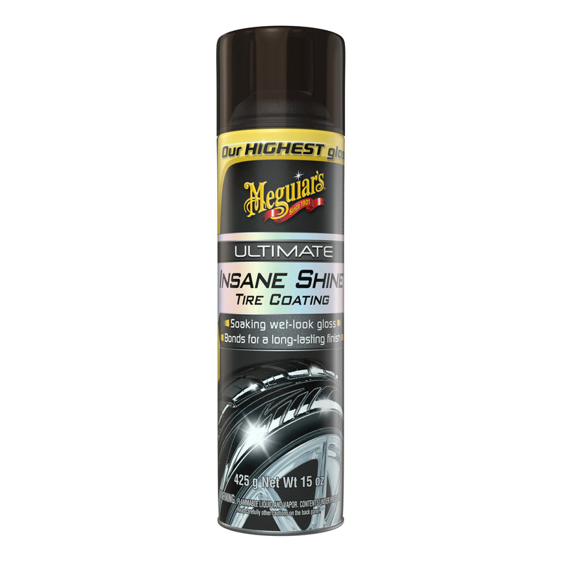 MEGUIARS INC, Meguiar's Insane Shine Aerosol Tire Coating 15 oz (Pack de 6)