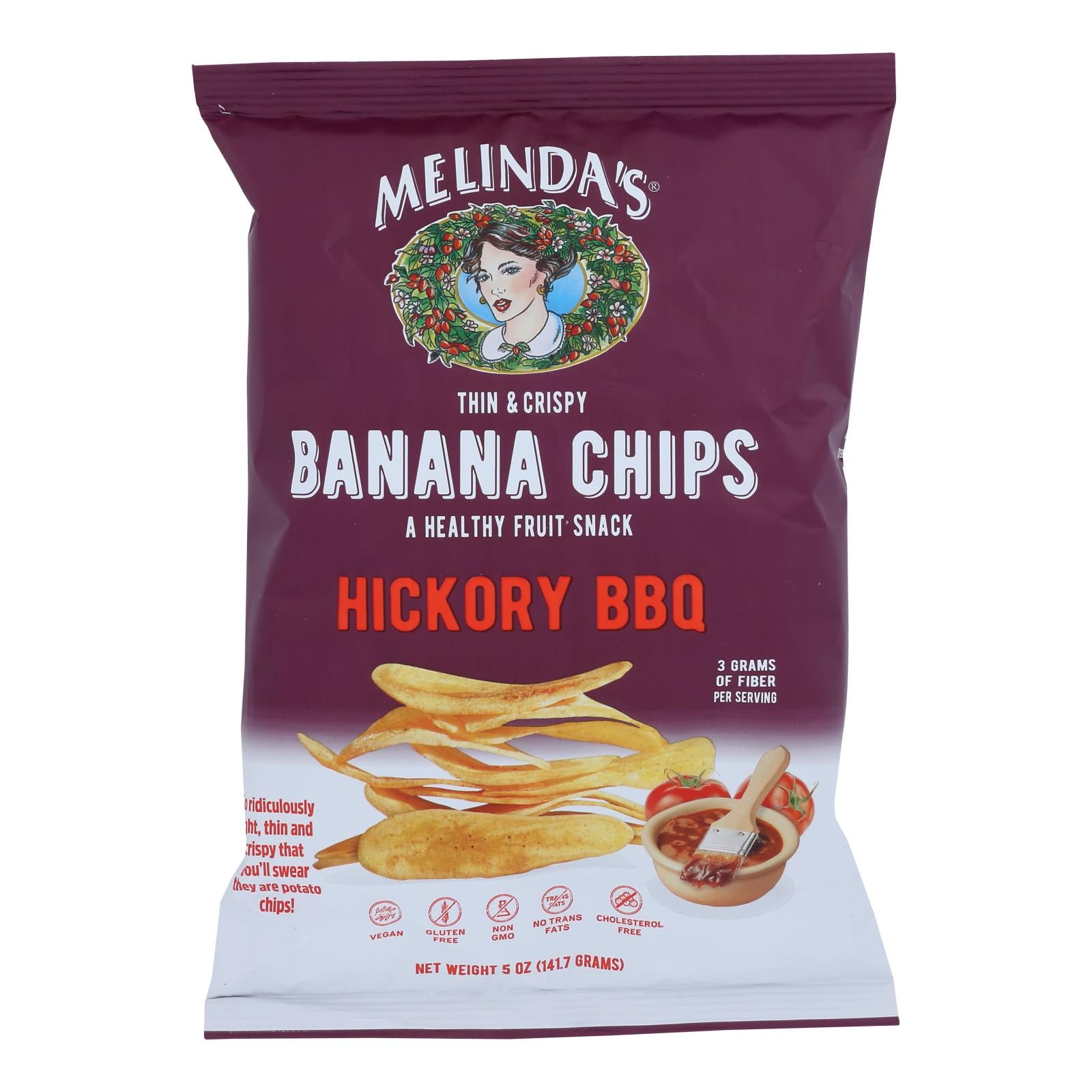 Melinda's, Melinda's - Banana Chip Hickory BBQ - Caisse de 15 - 5 OZ (paquet de 15)