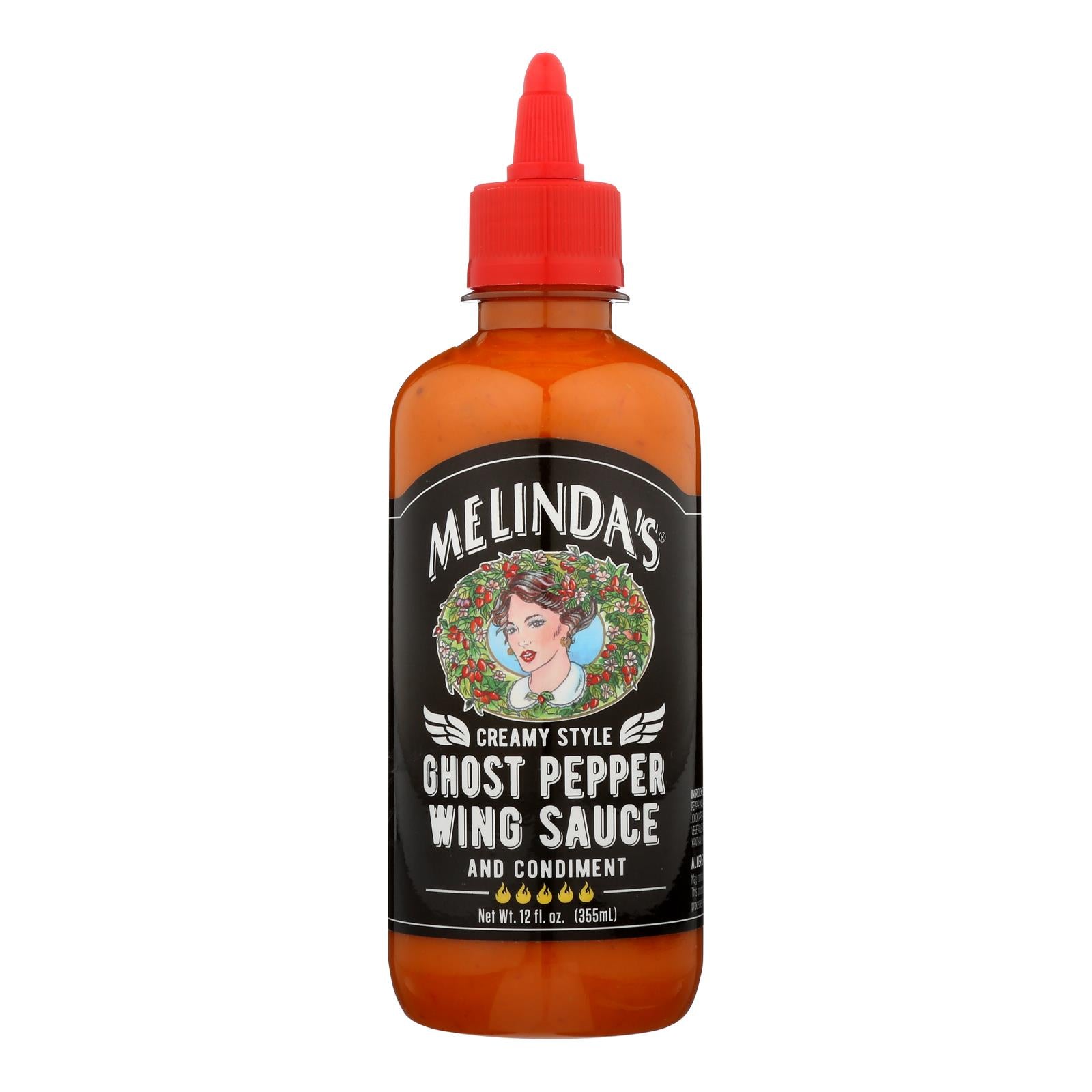 Melinda's, Melinda's - Wing Sauce Creamy Ghost Peppr - Caisse de 6 - 12 OZ (paquet de 6)
