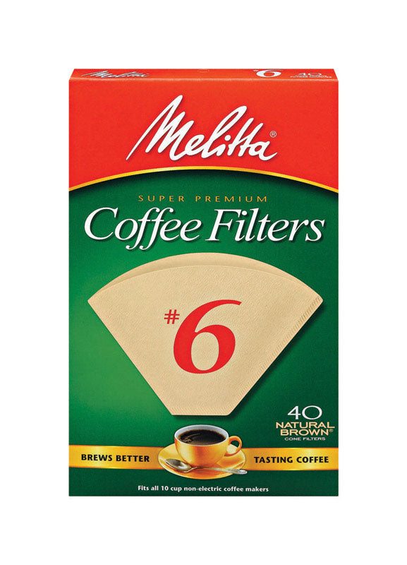 MELITTA USA INC, Melitta 10 tasses Brown Cone Coffee Filter 40 pk
