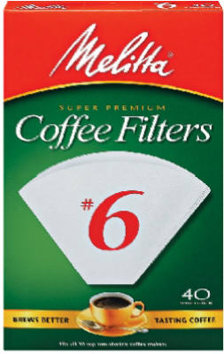 MELITTA USA INC, Melitta 10 tasses Filtre à café en cône blanc 40 pk