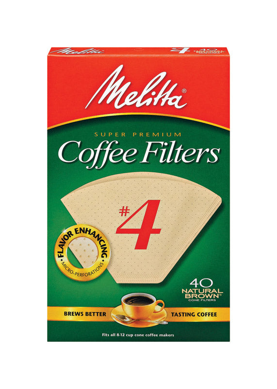 MELITTA USA INC, Melitta 12 tasses Brown Cone Coffee Filter 40 pk
