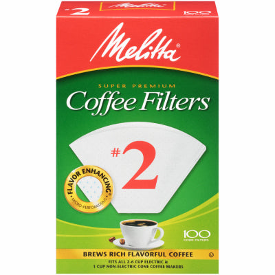 MELITTA USA INC, Melitta Filtre à café en cône blanc 6 tasses 100 pk