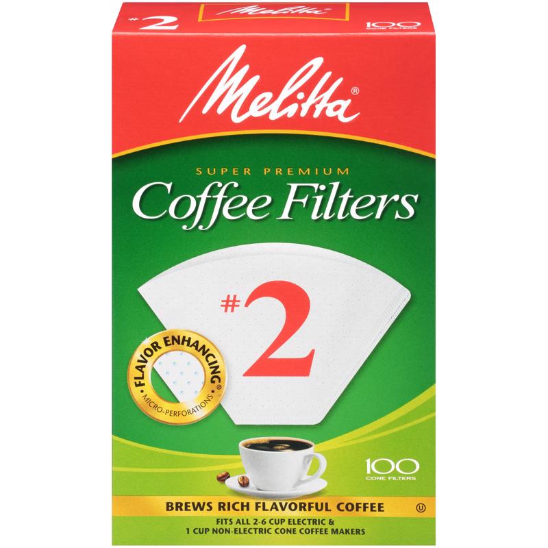 MELITTA USA INC, Melitta Filtre à café en cône blanc 6 tasses 100 pk