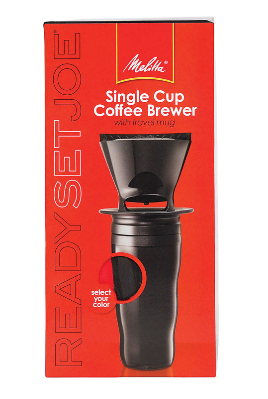 MELITTA USA INC, Melitta Ready Set Joe 16 oz Black Pour-Over Coffee Brewer Travel Mug