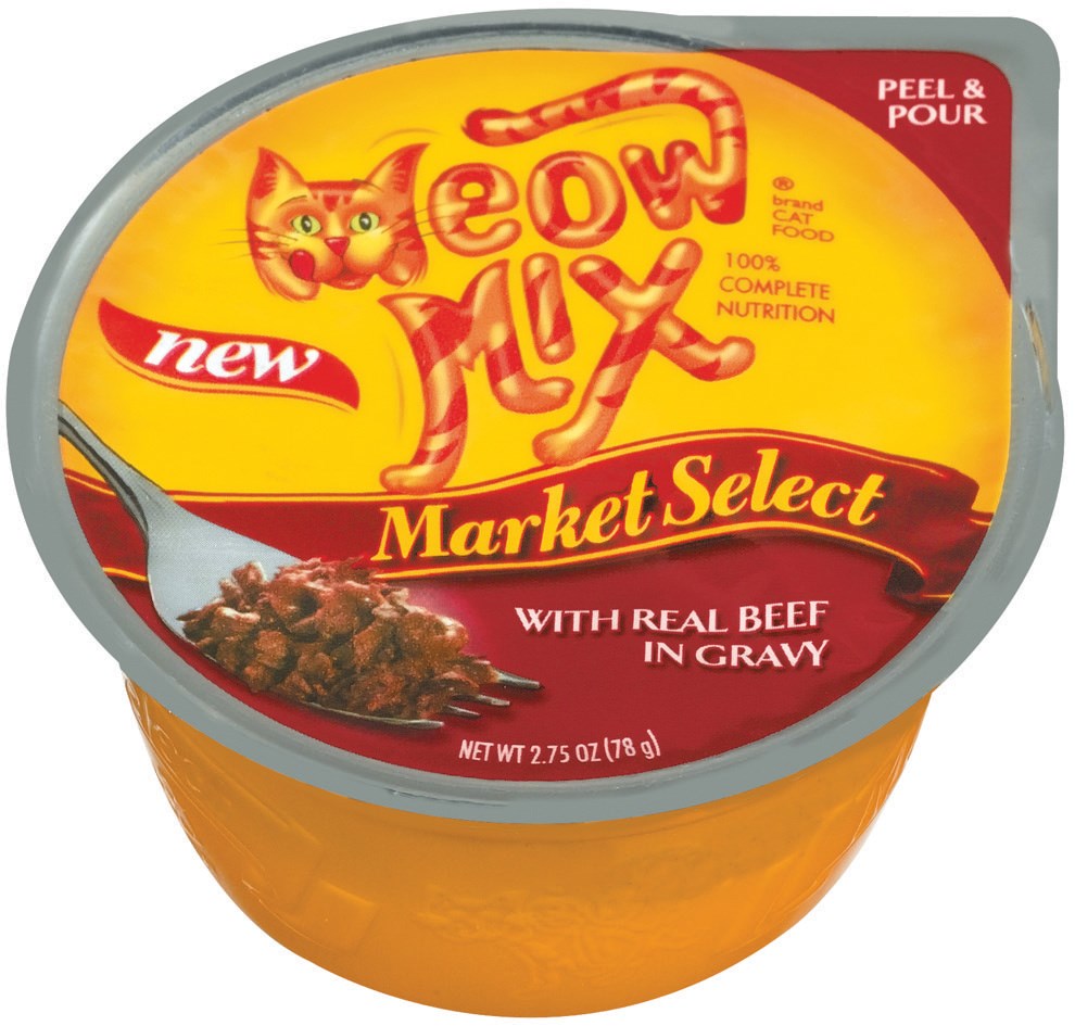 Mélange de miaou, Meow Mix 29274-00617 Tender Favorites With Real Chicken & Beef Sauce nourriture humide pour chat (paquet de 24)