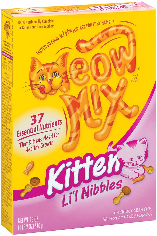 Meow Mix, Meow Mix 29274-00709 18 Oz Kitten Li'L Nibbles nourriture sèche pour chat