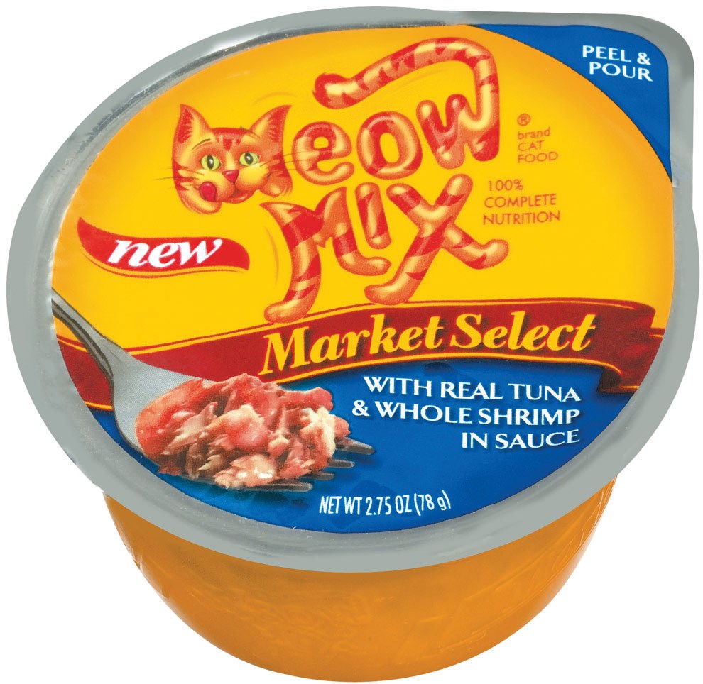 Meow Mix, Meow Mix 29274-14833 2.75 Oz Tender Favorites Real Tuna & Shrimp In Sauce Meow Mix Wet Cat Foot (Pack of 24)