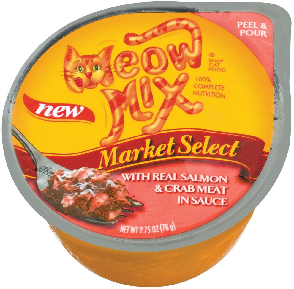 Meow Mix, Meow Mix 29274-14898 2.75 Oz Tender Favorites Real Salmon & Crab In Sauce Meow Mix nourriture humide pour chat (paquet de 12)