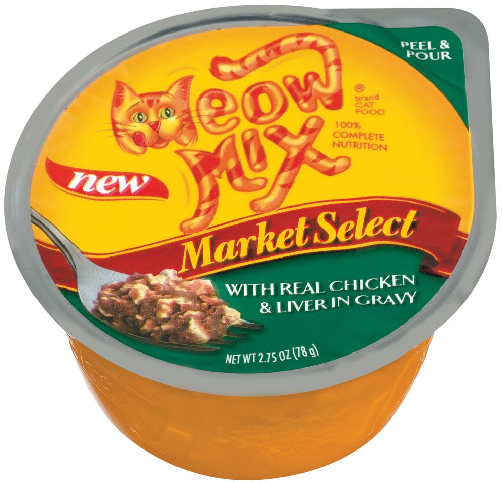 Miaou Mix, Meow Mix 29274-14999 2.75 Oz Tender Favorites Real Chicken & Liver In Sauce (paquet de 24)