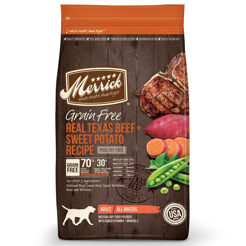 PHILLIPS FEED SERVICE INC, Merrick Beef and Sweet Potato Dry Dog Food Grain Free 22 lb.