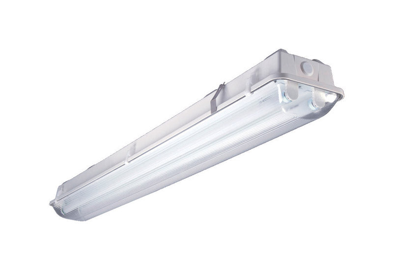 COOPER LIGHTING LLC, Metalux Vaporite Gray 64W Semi-Flush Fluorescent Light Fixture 51 L x 4 H x 8 W in.