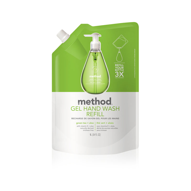 MÉTHODE PROD, Method Organic Green Tea and Aloe Scent Gel Hand Wash 34 oz (Pack of 6)