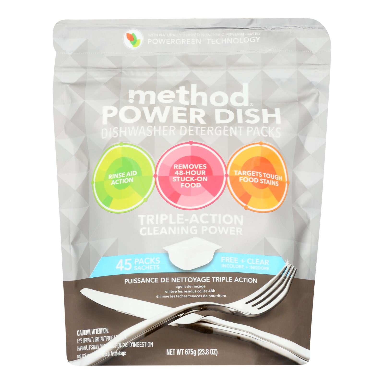 Méthode, Method Products Inc - Dish Det Free/clear 45pod - Case of 6 - 23.8 OZ (Pack of 6)