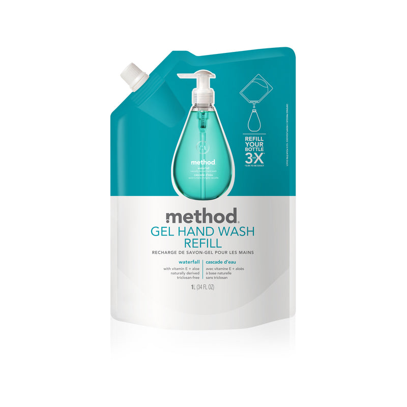 MÉTHODE PROD, Method Waterfall Scent Gel Hand Soap Refill 34 oz (Pack of 6)