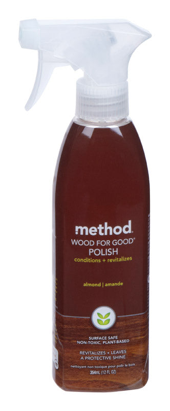 MÉTHODE PROD, Method Wood for Good Scent Almond Wood Cleaner and Polish 12 oz. Liquide (paquet de 6)