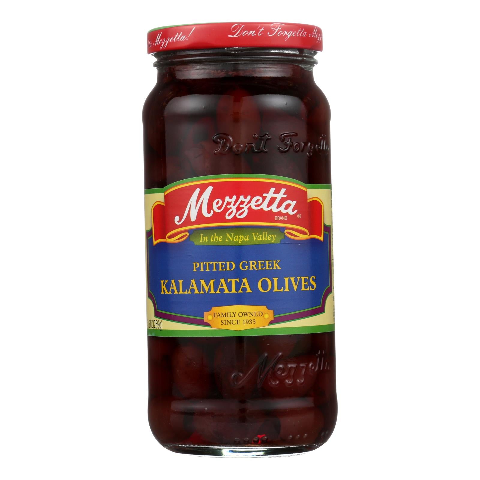 Mezzetta, Mezzetta Olives grecques Kalamata dénoyautées - caisse de 6 - 9.5 oz (paquet de 6)