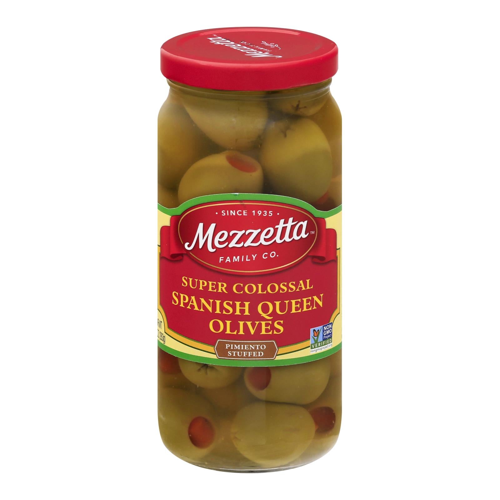 Mezzetta, Mezzetta Super Colossal Pimiento Olives Reines d'Espagne farcies - caisse de 6 - 10 oz (paquet de 6)