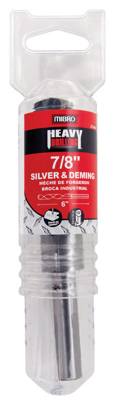 Richelieu America Ltd., Mibro 7/8 In. X 6 In. L Acier Haute Vitesse Argent et Deming Foret 1 Pc.