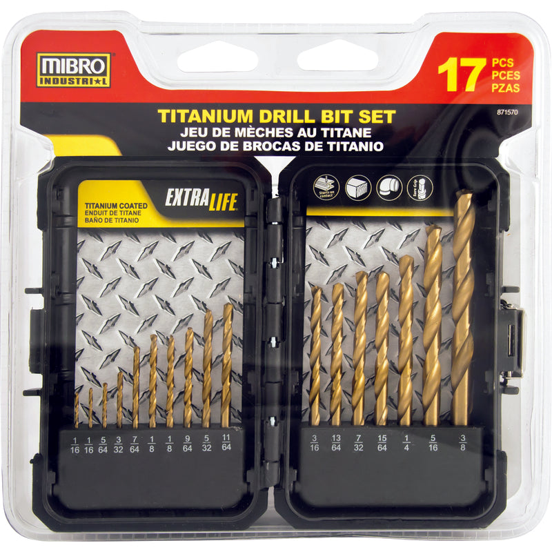 Richelieu America Ltd., Mibro Titanium Drill Bit Set 17 pc